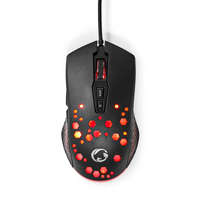 Nedis Gaming Mouse | Vezetékes | DPI: 800 / 1200 / 2400 / 3200 / 4800 / 7200 dpi | Állítható DPI | Gombok száma: 7 | Programozható gombok | Jobbkezes | 1.50 m | RGB