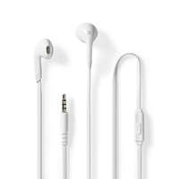 Nedis Vezetékes fülhallgató | 3.5 mm | Kábel hossz: 1.20 m | Beépített mikrofon | Hangerő szabályozás | Fehér