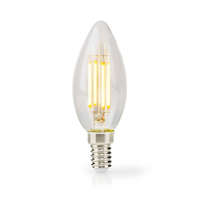 Nedis LED lámpa Izzó E14 | Gyertya | 4.5 W | 470 lm | 2700 K | Állítható fényerõ | Meleg Fehér | Retro Stílus | 1 db | Egyértelmű