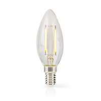 Nedis LED lámpa Izzó E14 | Gyertya | 7 W | 806 lm | 2700 K | Meleg Fehér | Retro Stílus | 1 db | Egyértelmű