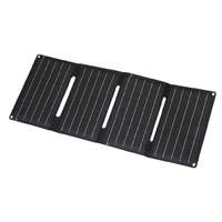 HOME MSC20W hordozható napelemes USB töltő, összecsukható, 20Watt, USB-A + USB-C + DC kimenet, PD gyorstöltés, LED töltésjelző, felakasztható, tartozék karabinerekkel