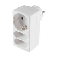 Somogyi Elektronic Home NV 131/WH hálózati elosztó, 3 aljzat, 2 EURO aljzat, 1 védőérintkezős aljzat (max. 3680W), fehér