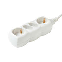 Somogyi Elektronic Home NV 14-3/WH/1,5 hálózati elosztó, 3 m, H05VV-F 3G1,5 mm2 kábel, IP 20 kivitel, 2 védőérintkezős és 2 euro aljzat, max. 3500W, fehér