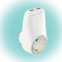 Somogyi Elektronic Home NV 2100 USB hálózati aljzat USB töltőaljzatokkal, 2xUSB töltőaljzat 5V/max.2,1A, földelt hálózati aljzat gyermekvédő zsaluval