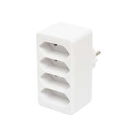 Somogyi Elektronic Home NV 24/WH hálózati elosztó, 4 EURO aljzat gyermekvédelemmel ellátva, max. 4 x 500 W, fehér