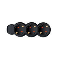 Somogyi Elektronic Home NV 3/BK hálózati elosztó, 1,5 m, H05VV-F 3G1,0 mm2 kábel, IP20 kivitel, 3 védőérintkezős aljzat, max. 3500W, fekete
