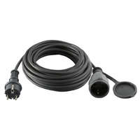 Somogyi Elektronic Home NV 7-10/GY hosszabbító, 10 m, H07RN-F 3G1,5 mm2 kábel, IP44 védelem, zárófedél az aljzaton, gumírozott kábel, 250V~/16A/3500W