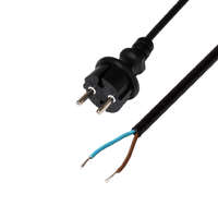 Somogyi Elektronic Home N 10-5/1,0 hálózati csatlakozókábel, 5 m, H05RN-F 2 x 1,0 mm2 gumikábel, IP44 védettség, max.2300W, fekete