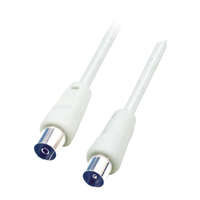Somogyi Elektronic RF 10 koax kábel, dugó-aljzat, dupla árnyékolás, 10m, fehér