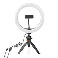 Nedis Ring light 26cm | 120 LED&#039;s | 2700 - 6700 K | Háromlábú Állvány | Fekete