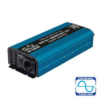 Somogyi Elektronic SAL SAI 1000TS tiszta szinuszos feszültségátalakító, 1000 W, inverter, 2,1 A USB gyorstöltő, gyermekzár