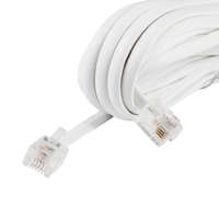 Somogyi Elektronic Home T 5-10/WH telefoncsatlakozó kábel, 6P/4C (RJ 11), dugó - dugó, fehér, 5m