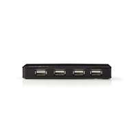 Nedis USB hub | USB-A Dugasz | 4x USB A Female | 4-Port port(s) | USB 2.0 | Hálózati Áramellátás / USB-áramellátású | 4x USB