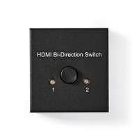Nedis HDMI ™ Switch | 3-Port port(s) | 1x HDMI™ Bemenet / 2x HDMI™ Bemenet | 1x HDMI™ Kimenet / 2x HDMI™ Kimenet | 4K@60Hz | 6 Gbps | Fém | Antracit