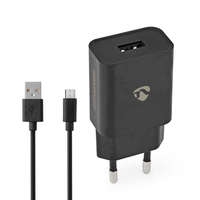 Nedis Power Delivery fali töltő | 1.0 A A | Kimenő csatlakozók száma: 1 | USB-A | Micro USB (Lengő) Kábel | 1.00 m | 5 W | Single Voltage Output