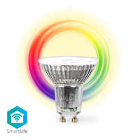 Nedis SmartLife LED Spot | Wi-Fi | GU10 | 345 lm | 4.9 W | Meleg és lehűlni fehér / RGB | 2700 - 6500 K | Energia osztály: G | Android™ / IOS | PAR16 | 1 db