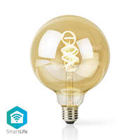 Nedis SmartLife LED izzó | Wi-Fi | E27 | 360 lm | 4.9 W | Meleg és lehűlni fehér | 1800 - 6500 K | Üveg | Android™ / IOS | Globe | 1 db