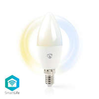 Nedis SmartLife LED Izzó | Wi-Fi | E14 | 350 lm | 4.5 W | Hideg Fehér / Meleg Fehér | 2700 - 6500 K | Android™ & iOS | Gyertya | 1 db
