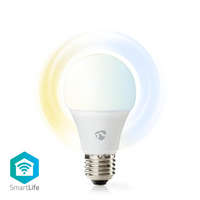 Nedis SmartLife LED Izzó | Wi-Fi | E27 | 800 lm | 9 W | Hideg Fehér / Meleg Fehér | 2700 - 6500 K | Energia osztály: A+ | Android™ & iOS | A60 | 1 db