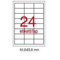  Etikett LCA1226 64,6 x 33,8 mm fehér vízálló 480db/csomag 20ív Apli