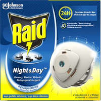 Raid® Night&Day szúnyog- és légyirtó korong készülék utántöltővel 240 órás