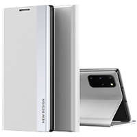 Huawei Honor 90 Lite, Oldalra nyíló tok, stand, Wooze Silver Line, világosszürke