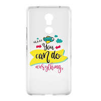 Samsung Galaxy A3 (2017) SM-A320F, TPU szilikon tok, ultravékony, You can do everything minta, átlátszó, style 4