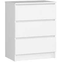 3 fiókos komód fehér 60*77*40 cm