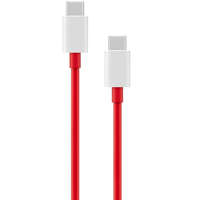 USB Type-C töltő- és adatkábel, USB Type-C, 100 cm, gyorstöltés, OnePlus Warp, piros, gyári