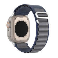 Apple Watch 4-6, SE, SE (2022) (42 / 44 mm) / Watch 7-9 (45 mm) / Watch 10 (46 mm) / Watch Ultra 1-2 (49 mm), textíl pótszíj, állítható, Dux Ducis GS, sötétkék