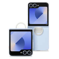 Samsung Galaxy Z Flip6 / Z Flip7 FE SM-F741B / F761B, Szilikon tok, telefongyűrű, Clear Case, átlátszó, gyári