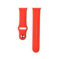 Apple Watch 4-6, SE, SE (2022) (38 / 40 mm) / Watch 7-9 (41 mm) / Watch 10 (42 mm), szilikon pótszíj, állítható, Devia Delux Sport, piros