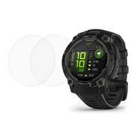 Garmin Instinct 3 (45 mm) / Instinct 3 Solar (45 mm), Kijelzővédő fólia, ütésálló fólia (az íves részre nem hajlik rá!), Tempered Glass (edzett üveg), Clear, 2 db / csomag