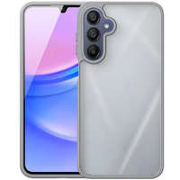 Samsung Galaxy A17 4G / A17 5G SM-A175F / A176B, Műanyag hátlap védőtok + szilikon keret, közepesen ütésálló, légpárnás sarok, Dux Ducis Yind, áttetsző/szürke