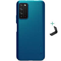 Huawei Honor X10 5G, Műanyag hátlap védőtok, stand, Nillkin Super Frosted, zöldes-kék