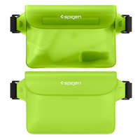 Spigen Univerzális sport övtáska, zárható, vízálló, Spigen Aqua Shield A620, zöld - 2 db / csomag