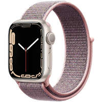Apple Watch 4-6, SE, SE (2022) (38 / 40 mm) / Watch 7-9 (41 mm) / Watch 10 (42 mm), textíl pótszíj, nylon, állítható, légáteresztő, TP Nylon, rózsaszín
