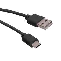 Kábelek - Adapterek Kábel: Type-C (USB-C) / USB 2A fekete adatkábel, 20cm