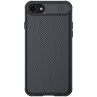 iPhone Telefontok iPhone 7 / 8 / SE 2020 - Nillkin csúsztatható kameravédős fekete hátlap tok
