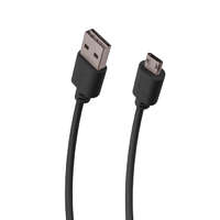 Kábelek - Adapterek Kábel: Fekete Micro USB / USB adatkábel 1m