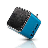 Tokgalaxis Hangszóró: Setty MF-100 - kék hangszóró - rádió, AUX, MicroSD, USB (NEM bluetooth-os)