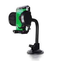 FLY 2081-A4 Autós tartó - fekete univerzális tapadókorongos tartó flexibilis karral + szellőzőrácsra rögzíthető adapter