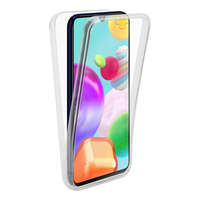 Samsung Telefontok Samsung Galaxy A03s - átlátszó szilikon előlap + plexi hátlapi tok 360°