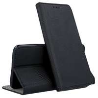 Samsung Telefontok Samsung Galaxy G925 S6 Edge - fekete mágneses átlátszó szilikon keretes könyvtok