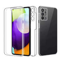Samsung Telefontok Samsung Galaxy A13 (A135F / A137F) - átlátszó szilikon előlap + plexi hátlapi tok 360°
