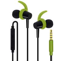 Tokgalaxis Headset: Forver SP-100 - fekete/zöld stereo headset fülhallgató, mikrofonnal