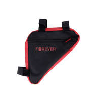 Tokgalaxis Biciklis tartó: Forever FB-100 - Univerzális, cseppálló biciklivázra szerelhető, fekete/piros telefon tartó táska