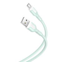 Kábelek - Adapterek Kábel: XO NB212 - USB / MicroUSB zöld kábel 1m, 2,1A