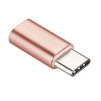 Kábelek - Adapterek Adapter: MicroUSB - Type-C (USB-C) rose gold adapter