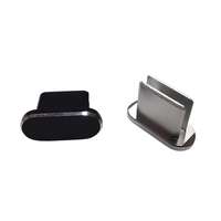 Tokgalaxis Egyéb kiegészítők: Porvédő kupak - Type-C (USB-C) csatlakozóba - fekete/ezüst, műanyag (2db)